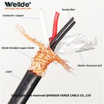 2 Core 23 AWG Kejbil AV mgħawweġ protett