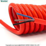 3 Core Red Spiral Cable