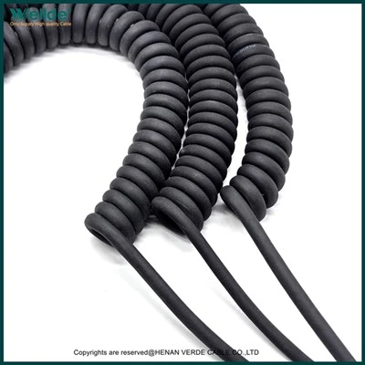 5 Core 0.12mm PUR Spiral Coiled Cable