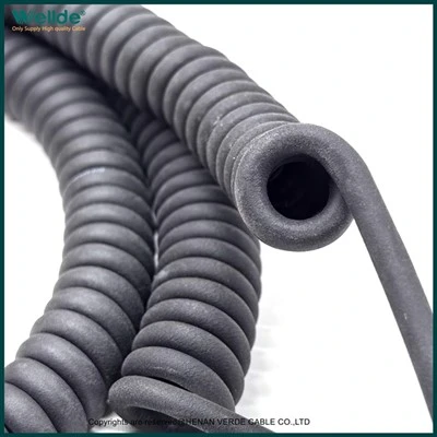 Kwalità Għolja Coiled Spiral Cable 5 Core