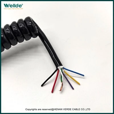 Żejt Reżistenti U Ilbes-Reżistenti Industrijali 7-core PUR Spiral Cable